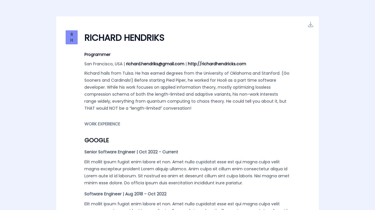 Astro Resume